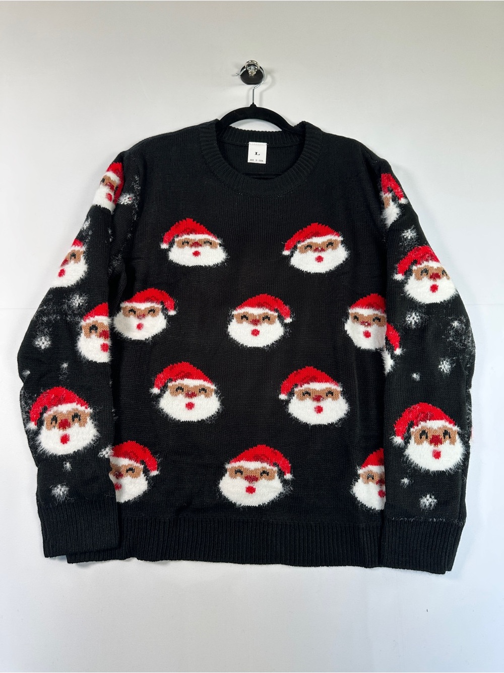 Light Up Santa Christmas Ugly Holiday Sweater Size L